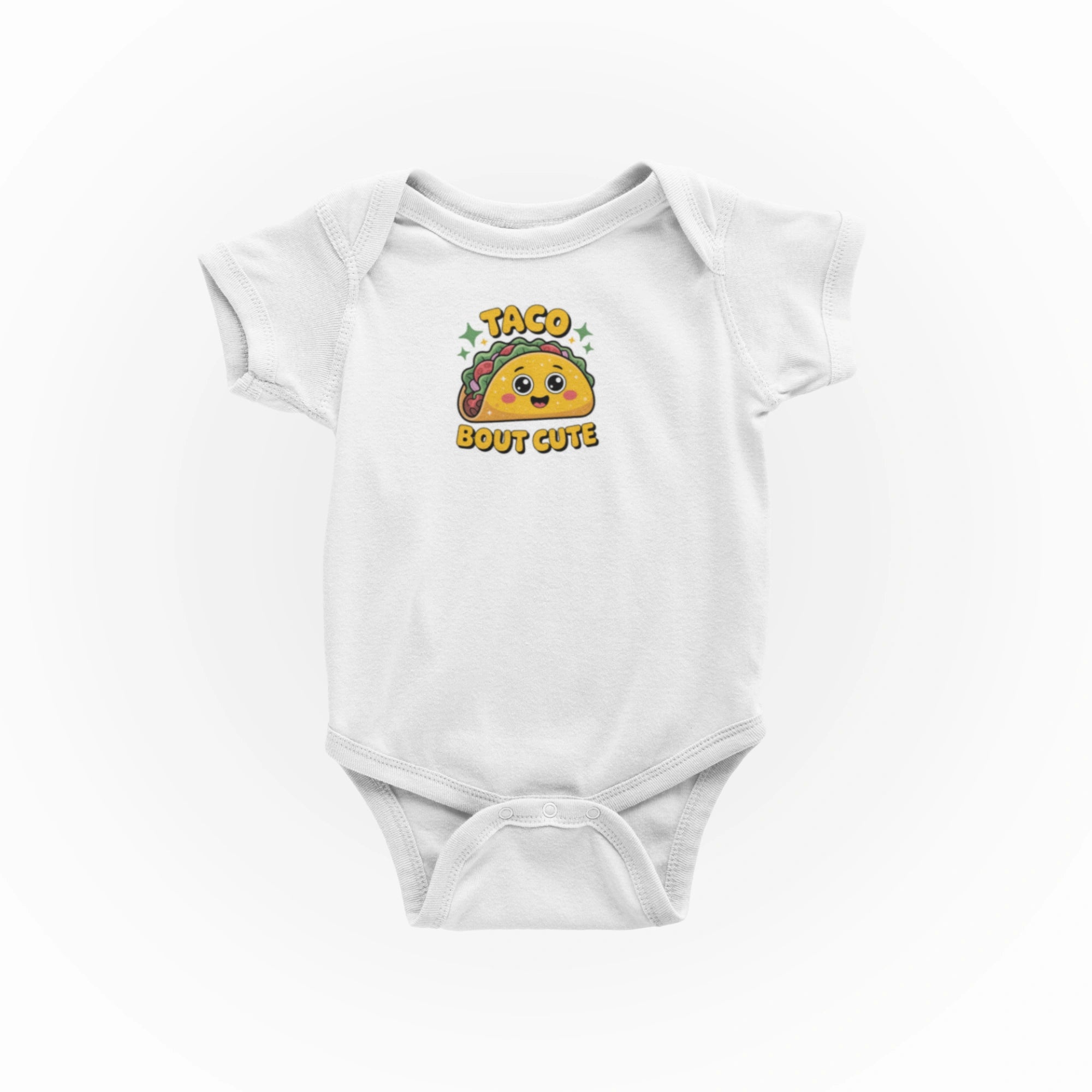 Taco Bout Cute Tasarımlı Bebek Zıbını - Çıtçıtlı Baskılı Tulum