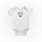 Hayvanlar Alemi Dağ Keçisi Tasarımlı Bebek Zıbını - Çıtçıtlı Baskılı Tulum