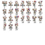 Doğum Günü Temalı Fil Baskılı Kişiselleştirilebilir Bebek Tulumu