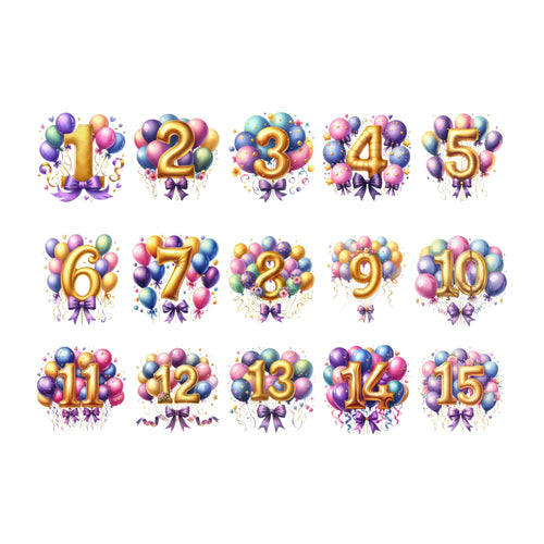 Balon ve Sayı Temalı Bebek Tulumu – İsteğe Bağlı Hediyelik İsim Baskılı Zıbın