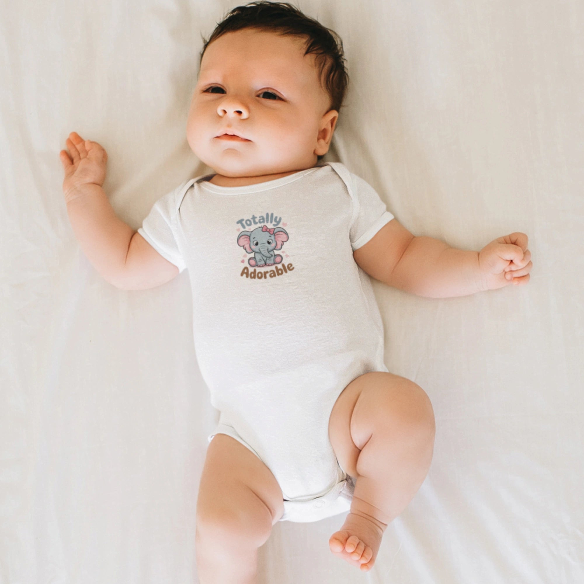 Totally Adorable Tasarımlı Bebek Zıbını - Çıtçıtlı Baskılı Tulum