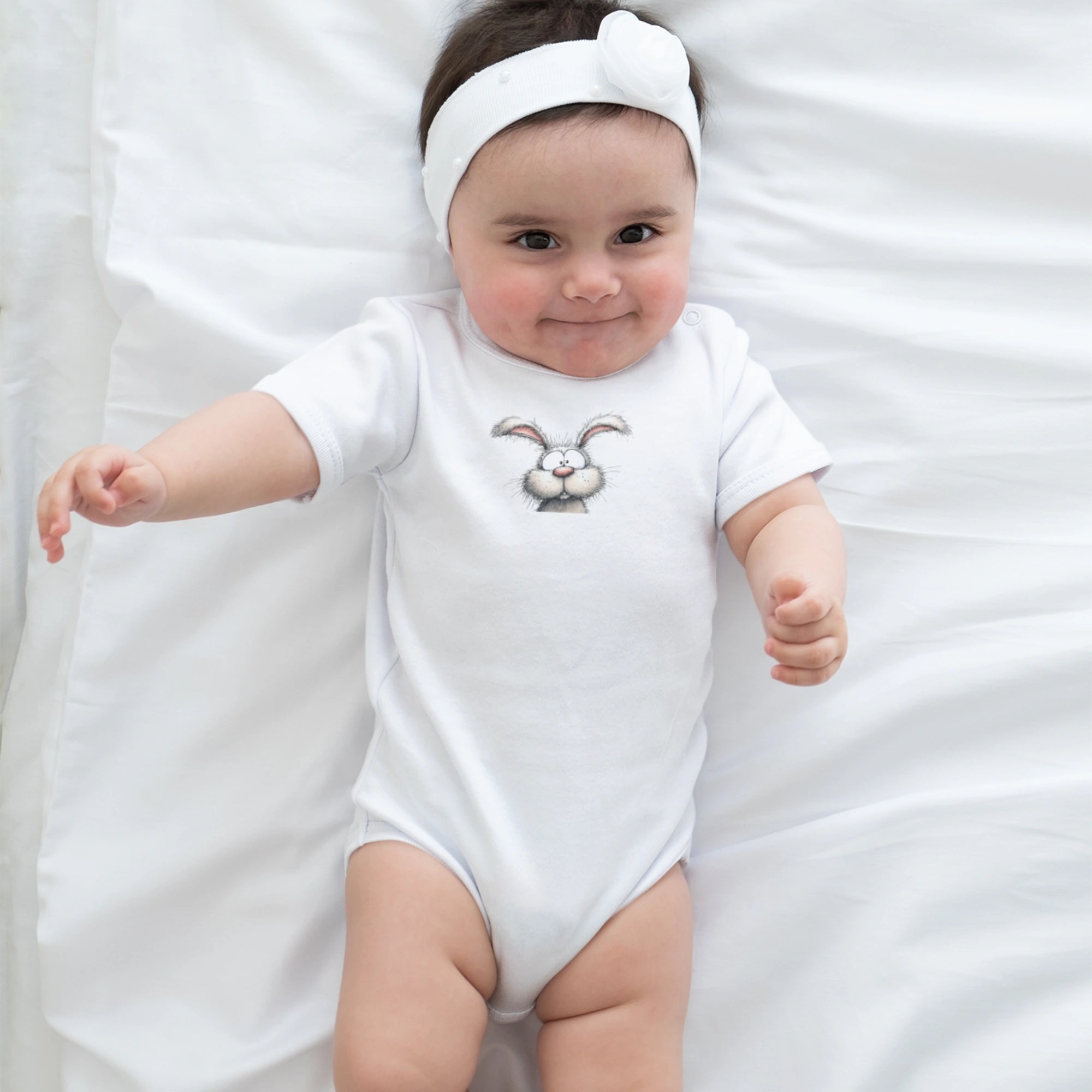 Hayvanlar Alemi Rakun Tasarımlı Bebek Zıbını - Çıtçıtlı Baskılı Tulum